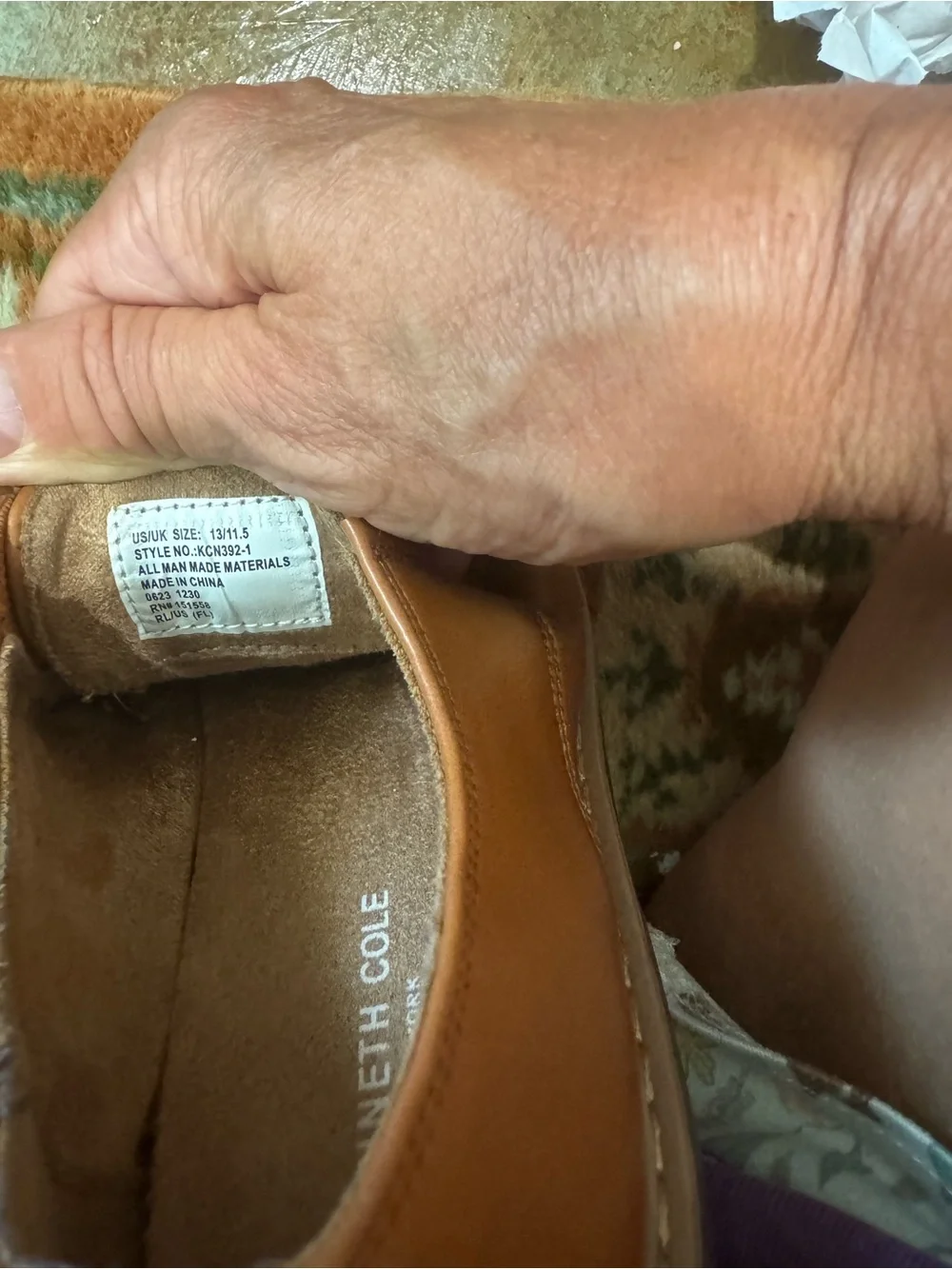 Kenneth Cole Boy’s Tan Leather Derby Shoes